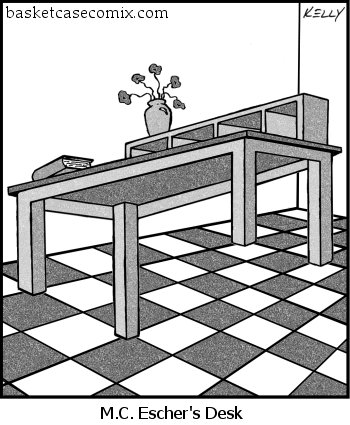 M.C. Escher's Desk