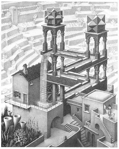 ..  "" (M.C. Escher "Waterfall")