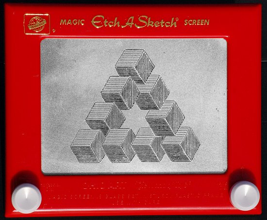 Etch-a-sketch imposible triangle