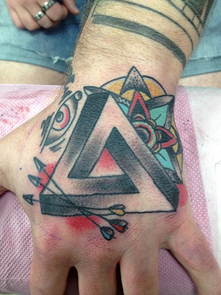Impossible triangle tattoo