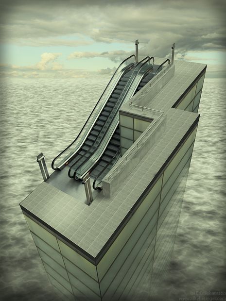 Impossible escalator