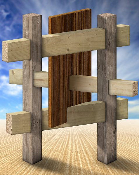 Impossible wood construction