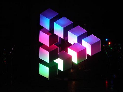 Neon light triangle
