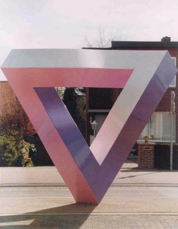 Sculpture of impossible triangle