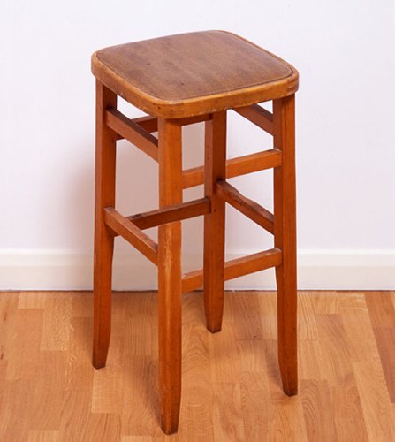 Impossible wooden stool