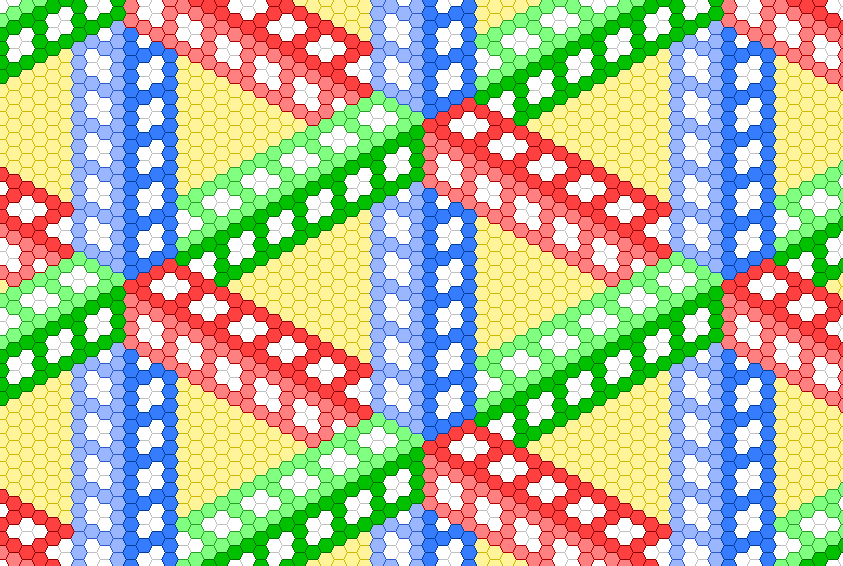 Impossible triangle hexagon grid
