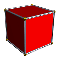 A projection of cube into plane