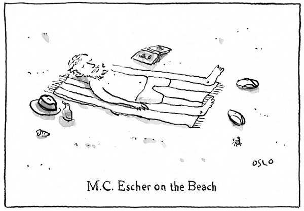 Эшер на пляже