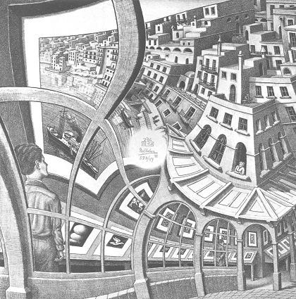 М.К. Эшер "Выставка гравюр" (M.C. Escher "Print gallery")