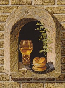 Stil-leven met Brood en Wijn