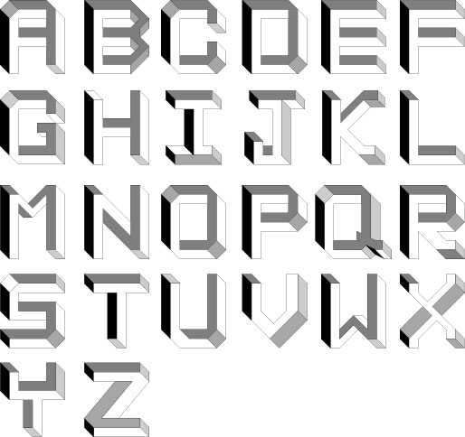 Impossible alphabet