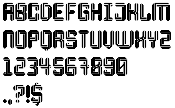 Escheresk font sample