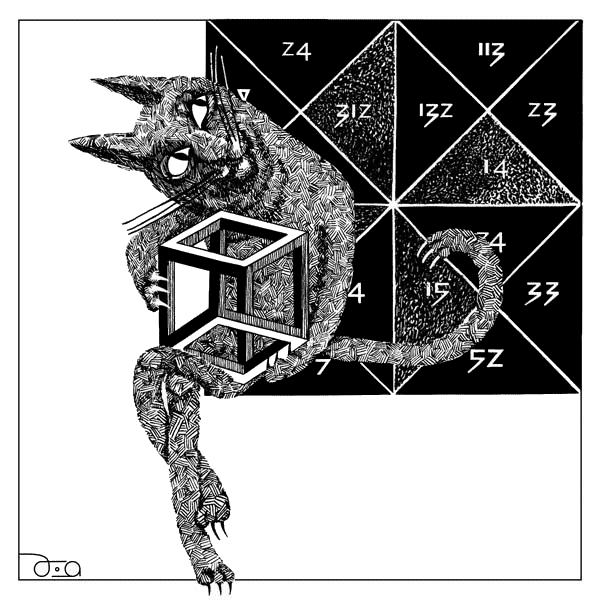 The cat with Escher's enigma