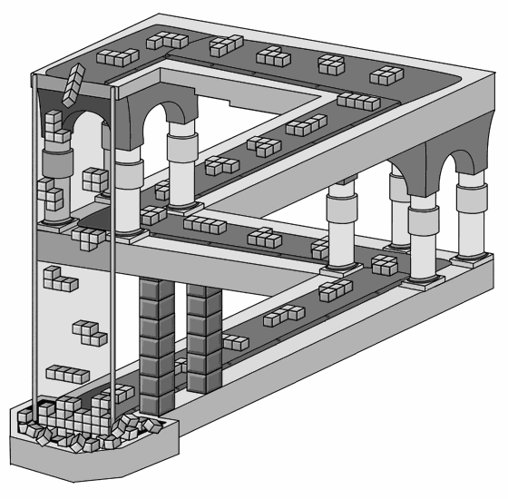 Tetris in style of M.C. Escher