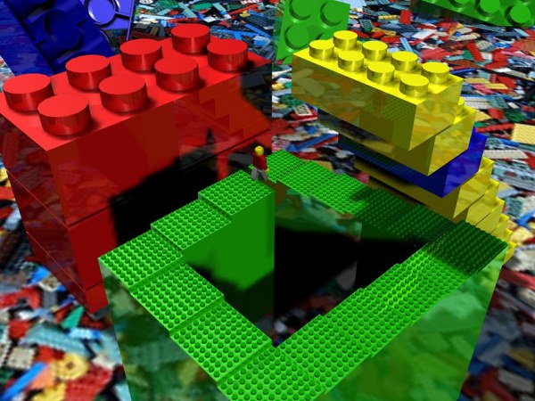 Бесконечная лестница из конструктора LEGO