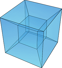 A projection of hypercube into plane