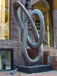 Trefoil knot sculpture